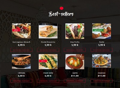 Création site internet pour un restaurant